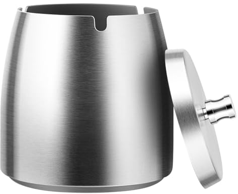 Mini poubelle,petite poubelle, Base antidérapante, design en acier inoxydable, adapté pour une utilisation au bureau à domicile, dans le salon et dans la salle de bain(12*10*10cm) (Argent)