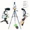 Carrotech Vlogging Kit for iPhone, Vlogging kit for Android Phone,YouTube Starter Kit with Two Tripods Light Microphone Remote and Jack Adapter (Total Height to 60 in)