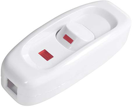 Yheonver Interrupteur de lampe compact en plastique blanc On-line avec cordon de lumière