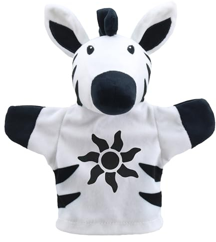 The Puppet Company - Meine erste Handpuppe schwarz und weiß – Zebra-Handpuppe – PC003804