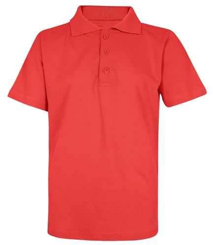 A2Z 4 Kids Boys Cotton T-Shirt Plain - PL Polo T Shirt Red 11-12