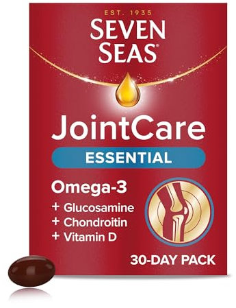 Seven Seas JointCare Essential, With Omega-3, Glucosamine, Chondroitin, Vitamins C and D, Manganese and Zinc, Food Supplements, 30-Day Pack