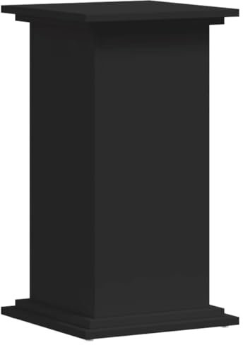 vidaXL Plant Stand Patio Pot Holder Engineered Wood Black - Indoor/Outdoor Flowerpot Display, 33 x 33 x 60 cm, up to 60kg
