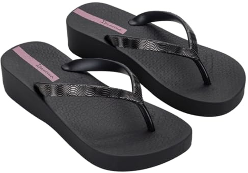 Ipanema Damen Mesh X Plat Fem Flipflop, Schwarz Schwarz Flieder, 40 EU