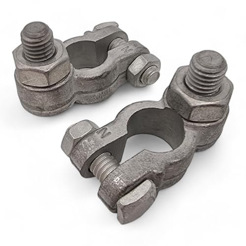 5 Pair's of Heavy Duty Battery Terminals 10mm Positive & Negative Stud Nut Terminal