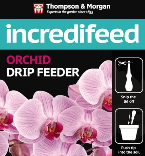 IncrediFeed Orchid Drip Feeders 10X Balanced Nutrient Solution for Orchids Promotes Longer Lasting Flowers and Healthy Growth by Thompson and Morgan
