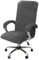 HJGUI Housses de Chaise de Bureau en Velours pour Ordinateur, Protection de Fauteuil, Noir, avec accoudoirs, pour Gamer, 2024, Gris, L (58 69 cm)