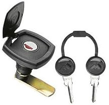 Serrure noire de portillon ou coffre avec barillet | Camping-car & Caravane