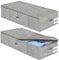 Under Bed Storage Box with Lid 2 Pack, Low Profile Foldable Underbed Clothes Organiser Under Sofa and Cot, W/ Ultra Thick Fabric and Sturdy Bottom/Sides, Storage Box for Dorm and Home 76x40x17cm