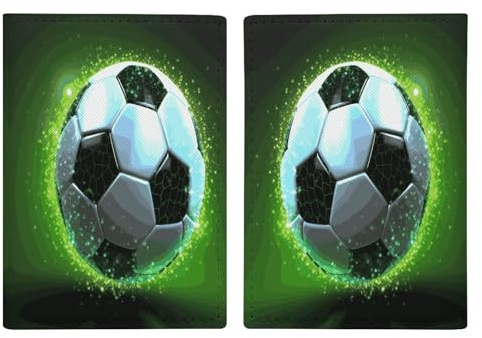 Coole Fußball-Passhülle, schlanke Reisepasshülle für Reiseutensilien, kompakte Reisepasshülle, leichte Brieftasche für Reisen, Stil, 20,3 x 13,8 cm, Stil:, 20.3x13.8cm