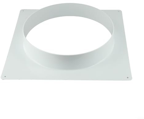 HomeVortex Connecteur de conduit d'aération à bride inférieure carrée pour système de ventilation de chauffage et de refroidissement, tuyau de ventilation en plastique (250 mm)