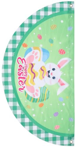 BESPORTBLE Ostern Flagge Halbkreis Design Yard Decor Outdoor Banner Party Dekoration