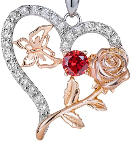 LOVANS Kette Silber 925 Damen Halskette, Herz Anhänger mit 5A-Zirkonia, Geschenk für Mutter, Freundin & Valentinstag
