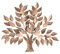 Trintura Lebensbaum aus Metall Wandbild Baum des Lebens Geschenkidee Wanddeko Wanddekoration Deko Tree of Life Wooden Wall Decoration Family Wall Art-Handarbeit (braun gold)
