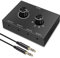 Kueohse 4 Way 3.5mm Jack Audio Switcher 4 in 1 Out Headphone Amplifier Stereo Bi-Directional Audio Switch Splitter Box