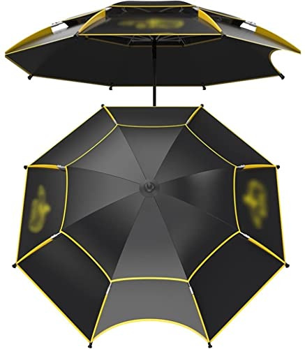 Grand Parasol Parapluie extérieur Parapluie de pêche à écran Solaire épaissi, Parasol de Plage Universel à 360 °, Parapluie de Camping Respirant à Double Couche(2.4m/7.9ft)