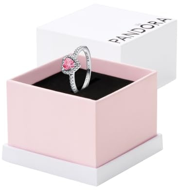 Heart Sterling Silver Ring with Fancy Pink and Clear Cubic Zirconia
