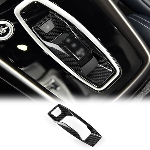 KUNGKIC Pour Audi A3 A5 A6 Q5 Q6 SQ5 SQ6 RS3 Q4e-tron / Se-tron GT/RS e-tron GT Performance 2025-UP en Fibre de Carbone Voiture Console centrale Levier de vitesse Boutons de contrôle Revêtement
