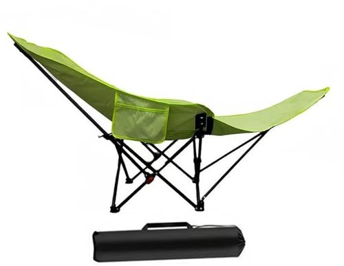 Oshhni Chaise de Camping inclinable avec Repose-Pieds, Chaise Pliante réglable pour Adultes, idéale pour Le Camping et Les terrasses extérieures, Vert