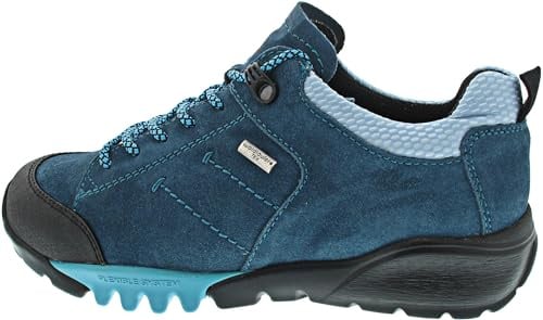 Waldläufer H-Amiata sportlicher Schnürer Blau