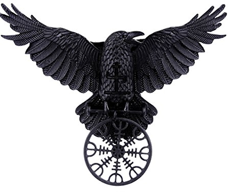 Dark Dreams Gothic Witchy Hexe Rune Rabe Krähe Hugin Munin Haarspange Hairclip Haarschmuck Asatru