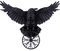 Dark Dreams Gothic Witchy Hexe Rune Rabe Krähe Hugin Munin Haarspange Hairclip Haarschmuck Asatru