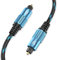 Ultra HDTV Premium Toslink Kabel - 1 Meter Optisches Audiokabel Digitalkabel mit Knickschutz Nylon-Mantel und Vollmetall Steckern