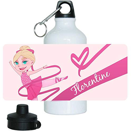 Eurofoto Trinkflasche mit Namen Florentine und schönem Motiv mit Tänzerin für Mädchen | Motiv-Trinkflasche | Kinder-Trinkflasche