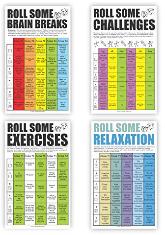 Your Therapy Source Brain Breaks Poster Set für das Klassenzimmer - Bewegung und Lernen, sensorisch, Innenaussparung, PE