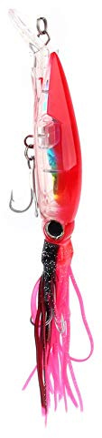 Angeln Kunstköder Tintenfisch Jigs Octopus Tintenfisch Garnelen lockt Haken 24cm / 40g Rose Fischköder
