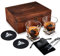 Prosnubl Whiskygläser-Set, Whisky-Steine, altmodische Rock-Gläser, Tumbler für Scotch Boubon, Holzbox für Geburtstag, Männer, Vater, Ehemann, Freund, Trauzeugen