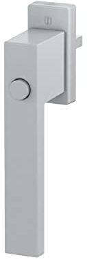 Fenstergriff Fensterolive Rasterolive Kindersicherung Druckknopf Modell Hanna verschiedene Farben (Silber)