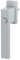 Fenstergriff Fensterolive Rasterolive Kindersicherung Druckknopf Modell Hanna verschiedene Farben (Silber)