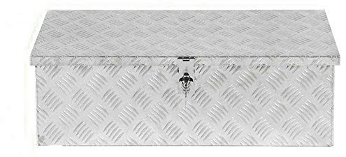 Aluminum Chequer Plate site Truck Trailers Tool Box Storage Chest Tool Van Truck Lorry Pick up 99 cm x 33 cm x 26 cm