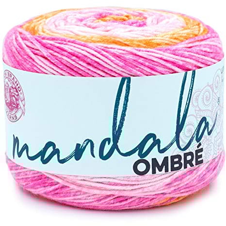 Lion Brand Yarn 551-207 Mandala Ombre Garn, Acryl, Serene, 1 Pack, 315 Meter