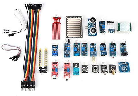 Fafeicy Sensor Module Kit for , 22 in 1 Beginner Learning Starter Electronic Component, Compatible for and for STM32