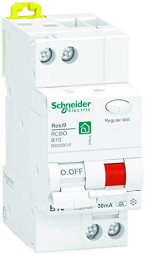 Schneider Electric FI/Leitungsschutzschalter Resi9, 1-polig+N, 13A, B-Charakteristik, 30mA, Typ A, 10kA, Artikelnummer R9D02613