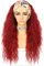 Sapphirewigs Lockige Stirnband Perücke lange rote Synthetische Haare lose Wasser Welle Stirnband Perücken für Frauen Kleberlos 150% Dichte 26 inch