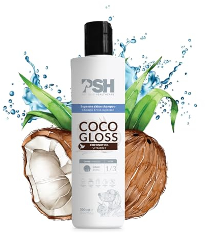 PSH Coco Gloss Shampoo für Hunde aus Kokosnuss für ultimativen Glanz, 300 ml