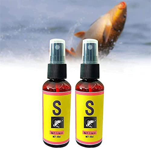 Qklovni Upgrade Natural Bait Scent Fish Attractants for Baits, High Concentration Fish Bait Attractant Enhancer Liquid, Scent Fish Attractants for Baits 60ml (2pcs)