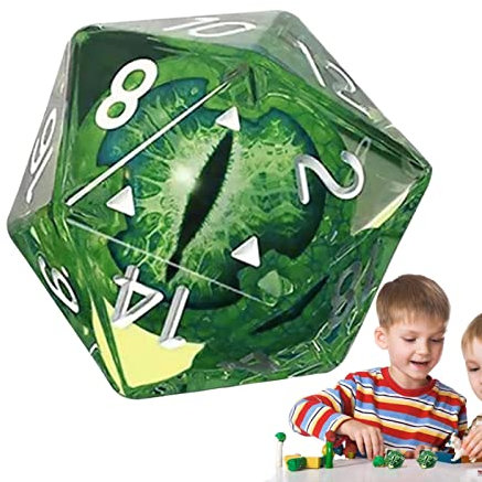 Pomurom Set di Dadi Rpg - Dadi a 20 Facce | Set di Dadi Rpg poliedrici Realizzati a Mano con spigoli vivi e Belle inclusioni per l'estetica