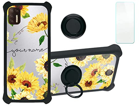 Coque pour Klipad KL605 KL608 608 Étui Compatible avec Klipad KL605 KL608 608 Housse de téléphone [avec Protection d'écran en Verre trempé][Lumière argentée réfléchie] DYH-XRK