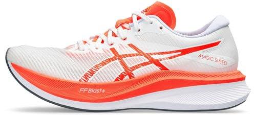 ASICS Magic Speed 3, Sneaker Mujer, White/Sunrise Red, 37 EU