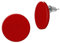 Soul-Cats kleine runde Ohrstecker Vintage Retro Scheibe Kreis Ohrringe, in der Farbe: rot