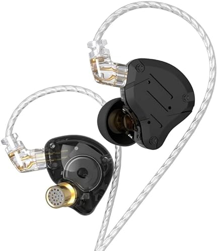 KZ ZS10 PRO X in Ear Monitor,4BA+1DD 5 Drivers IEM Earphones HiFi in Ear Headphones with Alloy Faceplace Detachable Cable for Gaming Audiophile Musician DJ Stage Wired Earbuds(Matte Black,Without Mic)
