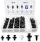 Fousenuk 100 Pezzi Rivetti in Plastica per Auto, 6 Diverse Tipologie di Clip Rivetti Targa Universal, Viti in Plastica Assetto Auto Kit di Assortimento Carrozzeria Interni Pannello Paraurti Porta