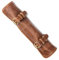 Angus Stoke Sam - Custodia in pelle per coltelli da cuoco, misura grande, motivo: borsa, mogano, Tasca per coltelli