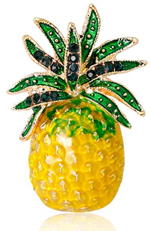 BYUTFA Wunderschöne Cartoon-Ananas-Kragennadel-Brosche mit Ananas-Frucht-Revers-Brosche für Kleid, Schal, Tasche, Jacken