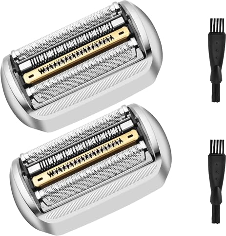 Scherkopf Kompatibel mit Braun Serie 9,2 Stück Series 9 Scherkopf,Ersatz-Elektrorasierer-Zubehör für Herren,Kompatibel mit Braun Series 9,9330s,9465cc,9460cc,Gratis 2 Stück Doppelseitigen Bürsten(94M)