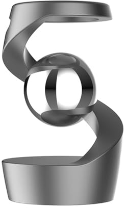 Suspended Gyroscope Desk Toy - Gravity Defying Kinetic Optical-Illusion Desk Toy Age 10+, Rotating Gyroscope Motion Metal Ball, Stress Relief Home Office Executive Desk Gadget Gift for Men/Woman